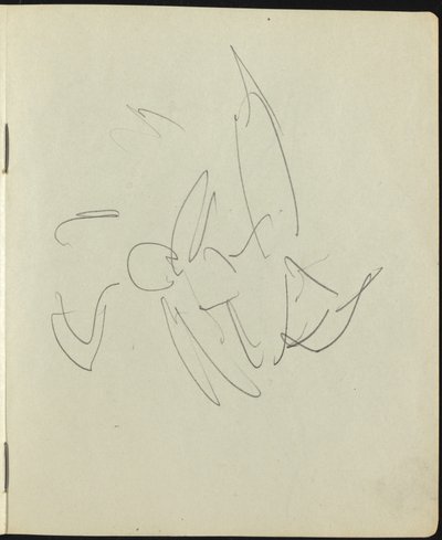 舞蹈家和表演者 素描本上的一页，约1911年。 作者 恩斯特·路德维希·基希纳