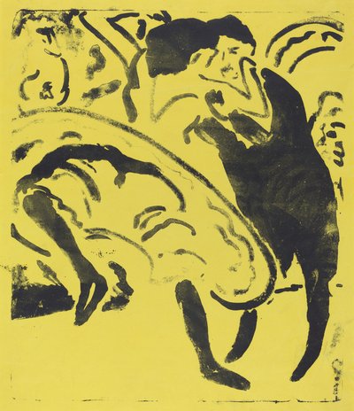 跳舞的夫妇，1909年。 作者 恩斯特·路德维希·基希纳