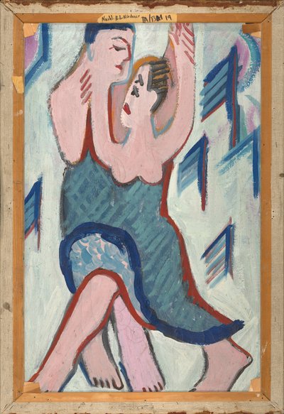 雪中舞动的夫妇[反面]，1928-1929。 作者 恩斯特·路德维希·基希纳