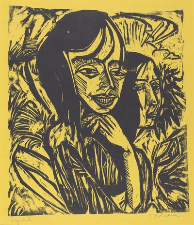 费马恩女孩，1913年。 作者 恩斯特·路德维希·基希纳