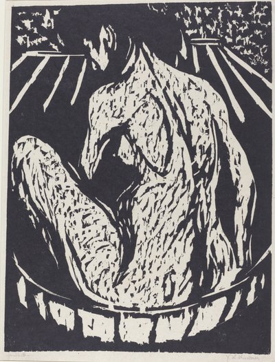女性裸体，1908年。 作者 恩斯特·路德维希·基希纳