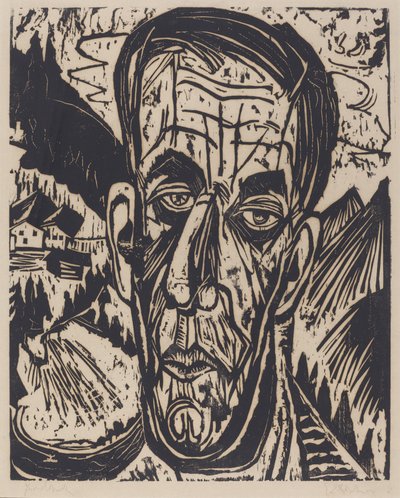范德维德的头像，Bright Kopf van de Velde，地狱，1917年。 作者 恩斯特·路德维希·基希纳