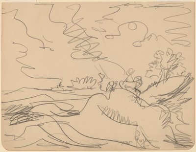 陶努斯的风景，1916年。 作者 恩斯特·路德维希·基希纳