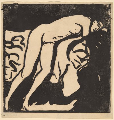 裸体女孩，1906年。 作者 恩斯特·路德维希·基希纳