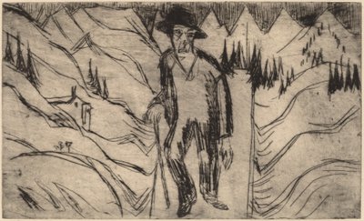 流浪者》，1922年。 作者 恩斯特·路德维希·基希纳
