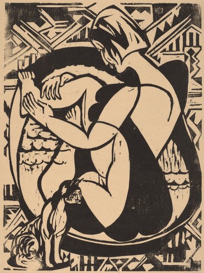 浴缸里的女人》，1936年。 作者 恩斯特·路德维希·基希纳