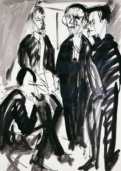 Ernst Ludwig Kirchner（1880-1938）在德累斯顿的艺术家和 Die Brucke（桥梁）小组 作者 恩斯特·路德维希·基希纳