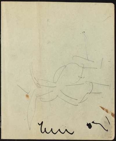 舞蹈家和表演者（素描本上的一页）。 作者 恩斯特·路德维希·基希纳