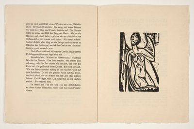 Das Stiftsfraulein und der Tod（《女教士与死亡》）。阿尔弗雷德-多布林的小说插图 作者 恩斯特·路德维希·基希纳