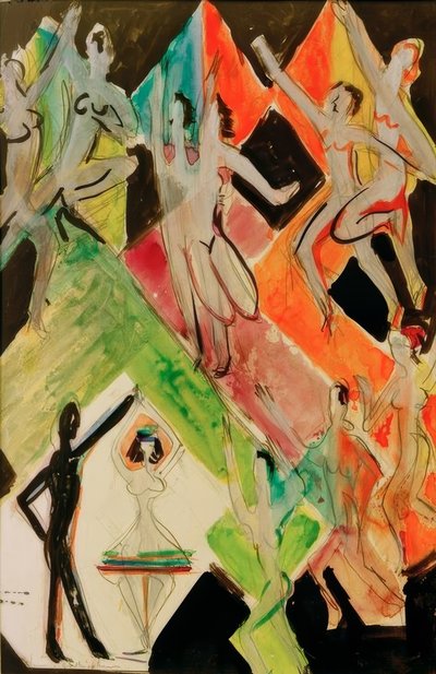Enwurf zum Wandbild彩色舞蹈 作者 恩斯特·路德维希·基希纳