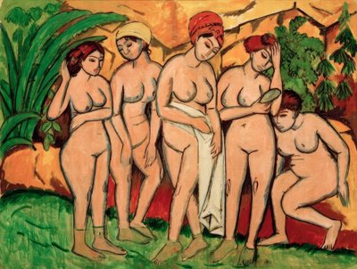 妇女在洗澡 作者 恩斯特·路德维希·基希纳
