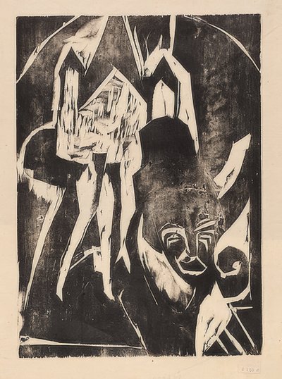 在大街上的科科特。 1915年 作者 恩斯特·路德维希·基希纳