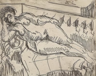1927年斜倚法 作者 Ernst Ludwig Kirchner