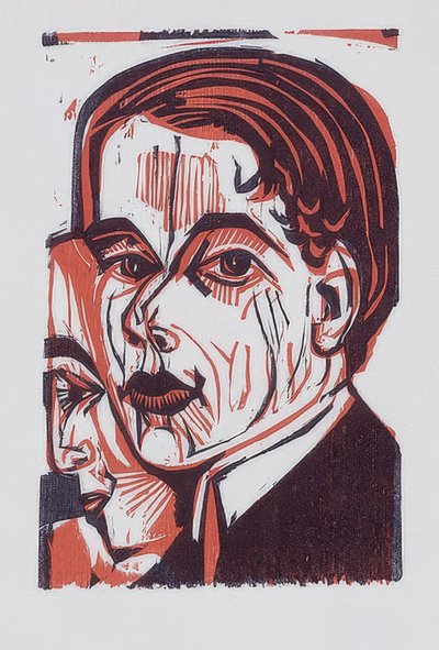 男户主（自画像）。 1926年 作者 恩斯特·路德维希·基希纳