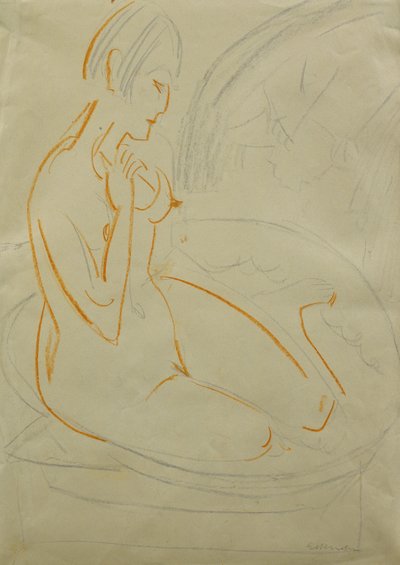 裸体; Akt， 作者 Ernst Ludwig Kirchner