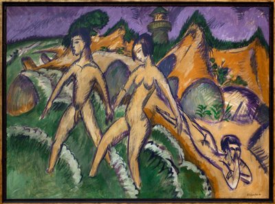 过海。 Ernst Ludwig Kirchner (1880-1938) 的画作，油画 作者 恩斯特·路德维希·基希纳