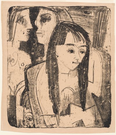 一个女孩的画像 作者 恩斯特·路德维希·基希纳
