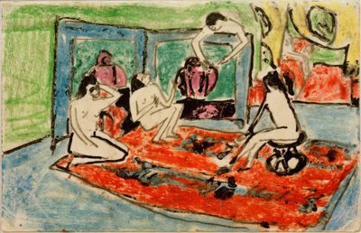 从17.02.1911寄给Maschka Mueller的明信片（工作室中的四个女性裸体） 作者 Ernst Ludwig Kirchner