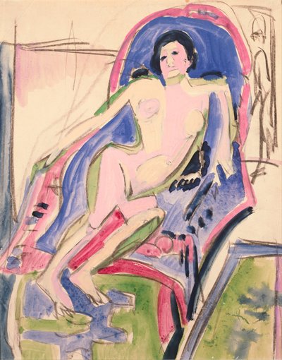 躺着的裸体 作者 Ernst Ludwig Kirchner