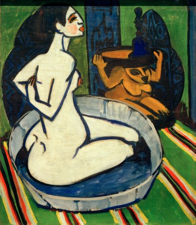 在浴缸里的女性裸体 作者 Ernst Ludwig Kirchner