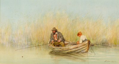 Study of a Man and a Boy Fishing from a Boat 作者 厄斯金·尼科尔