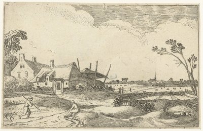 农场位于可欣赏田野景色的小路上 风景（系列名称） 作者 以赛亚斯·范德韦尔德
