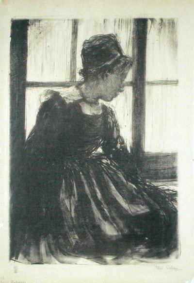 Young Breton Woman 作者 埃塞尔·加班