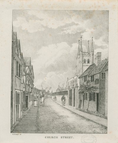 塔姆沃思（Tamworth）-教堂街：版画，nd [1796-1865]（印刷） 作者 艾蒂安·布鲁诺·哈默尔