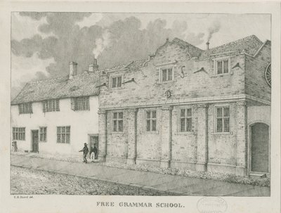 塔姆沃思（Tamworth）-盖伊的房屋：棕褐色素描，1838年 作者 艾蒂安·布鲁诺·哈默尔