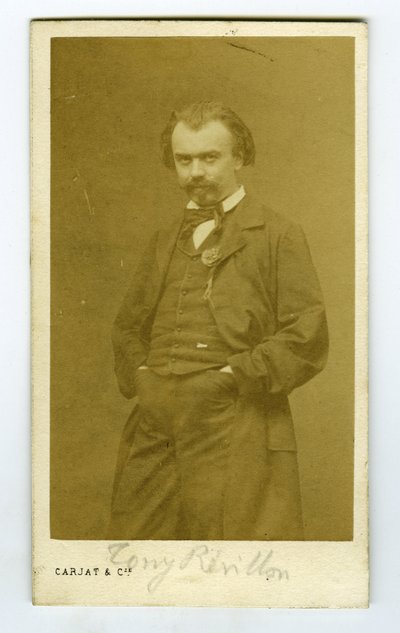 法国，Carjat 为 Antoine "Tony" Revillon（1832-1898 年）拍摄的肖像，记者、作家、政治家 作者 艾蒂安·卡加特