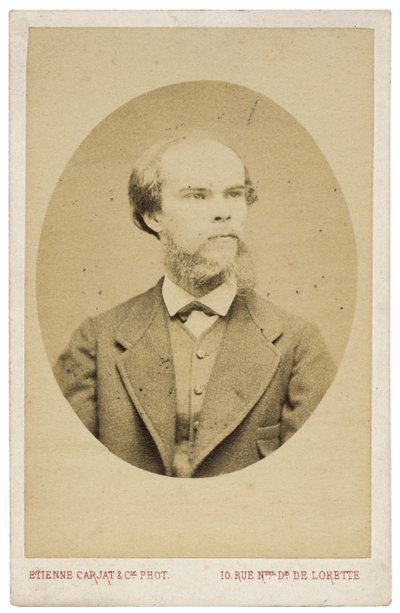 诗人保罗·韦尔兰的肖像1844-1896，c。 1870年 作者 Etienne Carjat