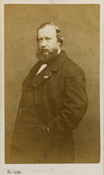 艺术家Constant Troyon 1810-1865的肖像，1860年代初。 作者 艾蒂安·卡加特