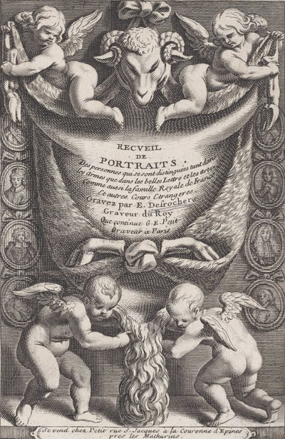 正面插图来自《肖像画集》，1714-41。 作者 艾蒂安·德罗彻斯
