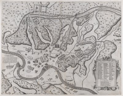 Speculum Romanae Magnificentiae：古罗马及其山丘，来自西方，1573年，1573年。 作者 艾蒂安·杜佩拉克