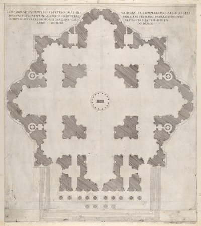 罗马玻璃宏伟：圣计划PETERS，1569。 作者 艾蒂安·杜佩拉克