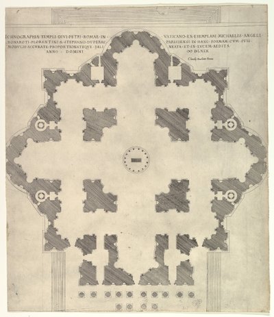 罗马玻璃宏伟：圣计划PETERS，1569。 作者 艾蒂安·杜佩拉克