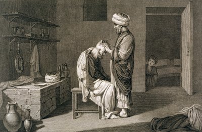 理发师》，1822年 作者 艾蒂安·弗雷德里克·利尼翁