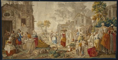乡村节日中的户外市场，1775-89年 作者 ÉtienneJeaurat