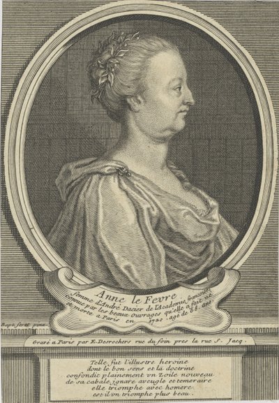 肖像安妮·达契尔（Anne DaciernéeLeFèvre）1647-1720，约1720年。 作者 艾蒂安（Etienne Jehandier）Desrochers