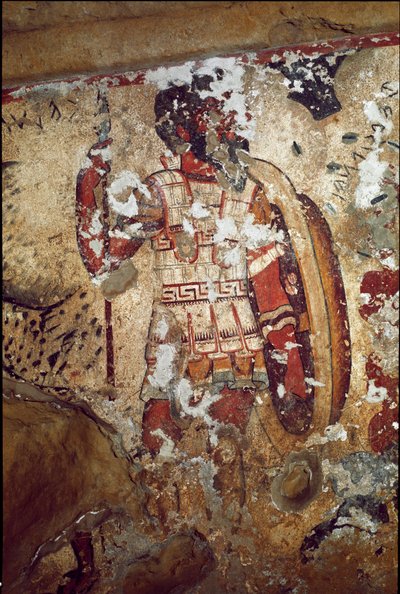 一个战士（壁画，公元前 4 世纪） 作者 Etruscan