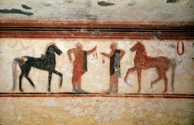 对话（壁画细节，公元前 530 年） 作者 Etruscan