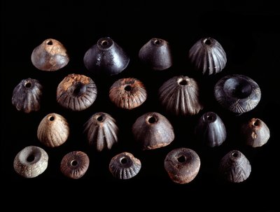 伊特鲁里亚文明：陶土fusaioli从圣Cerbone，Populonia-1七世纪的墓 作者 伊特鲁里亚语