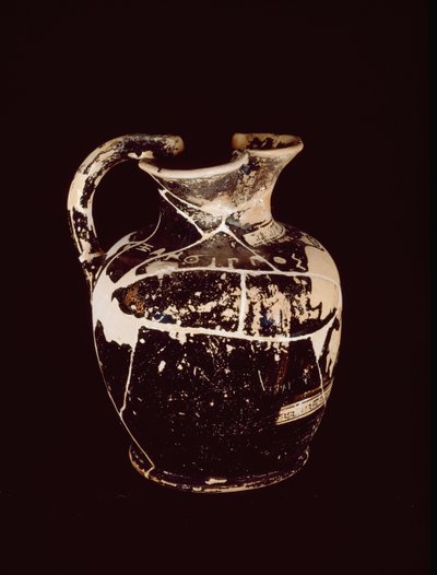 带有xanthippos铭文的Oenochoe。来自Valle Trebbia的709号墓，公元前5世纪 作者 伊特鲁里亚语