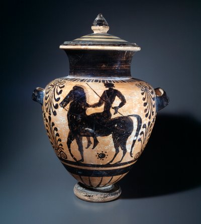 代表一个骑手的赤土陶器，公元前500-490年 作者 伊特鲁里亚语