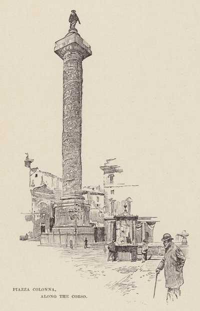 科隆纳广场，科尔索大道沿线（雕刻） 作者 埃托尔·铁托（Ettore Tito）