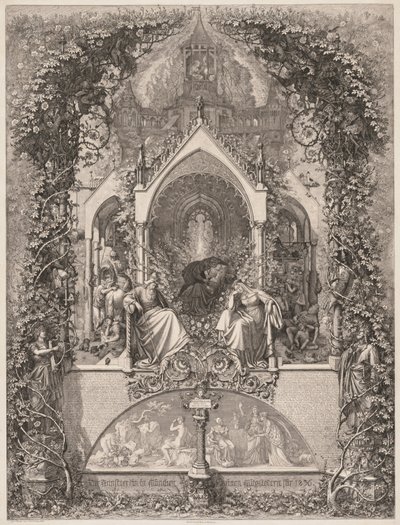 野蔷薇玫瑰睡美人，1836年。 作者 尤金·拿破仑·诺伊特