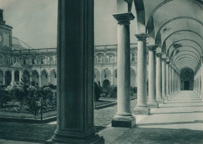 意大利那不勒斯附近的圣马蒂诺修道院的回廊，1927年 作者 尤金·波普尔