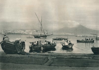渔民入海，那不勒斯，意大利，1927年 作者 尤金·波普尔