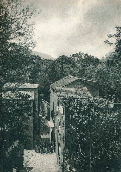 狭窄的街道，意大利卡普里岛，1927年 作者 尤金·波普尔