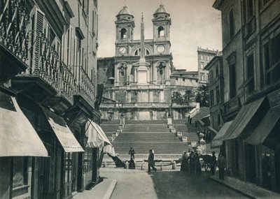 西班牙台阶和Trinita dei Monti教堂，罗马，意大利，1927年 作者 尤金·波普尔